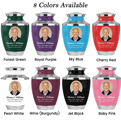 Black Funeral & Cremation Custom Urns for Human Ashes Adult Man