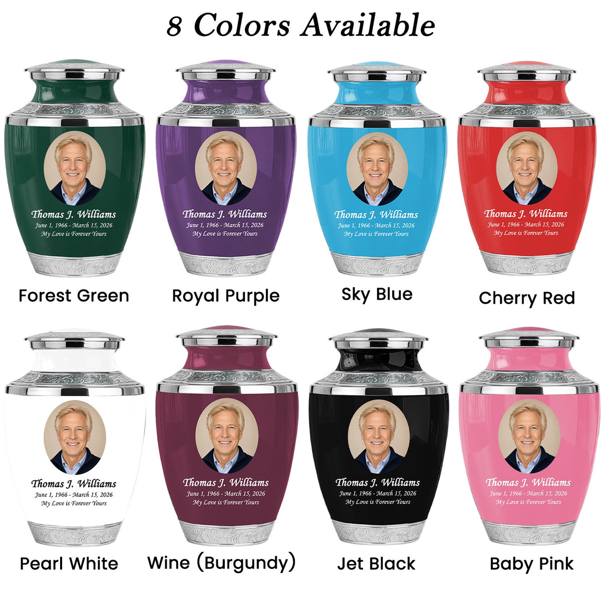 Blue Funeral & Cremation Custom Urns for Human Ashes Adult Man