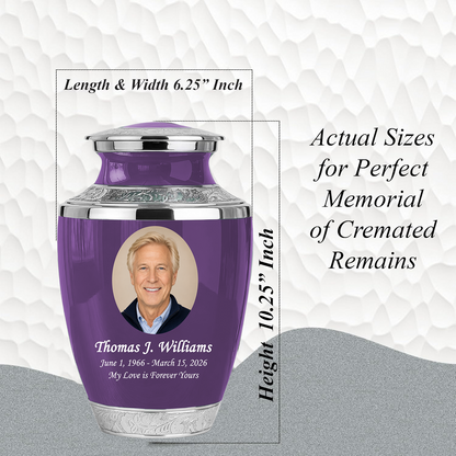 Purple Funeral & Cremation Custom Urns for Human Ashes Adult Man