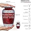 Red Marble Personalized Urn Set with Ash Necklace